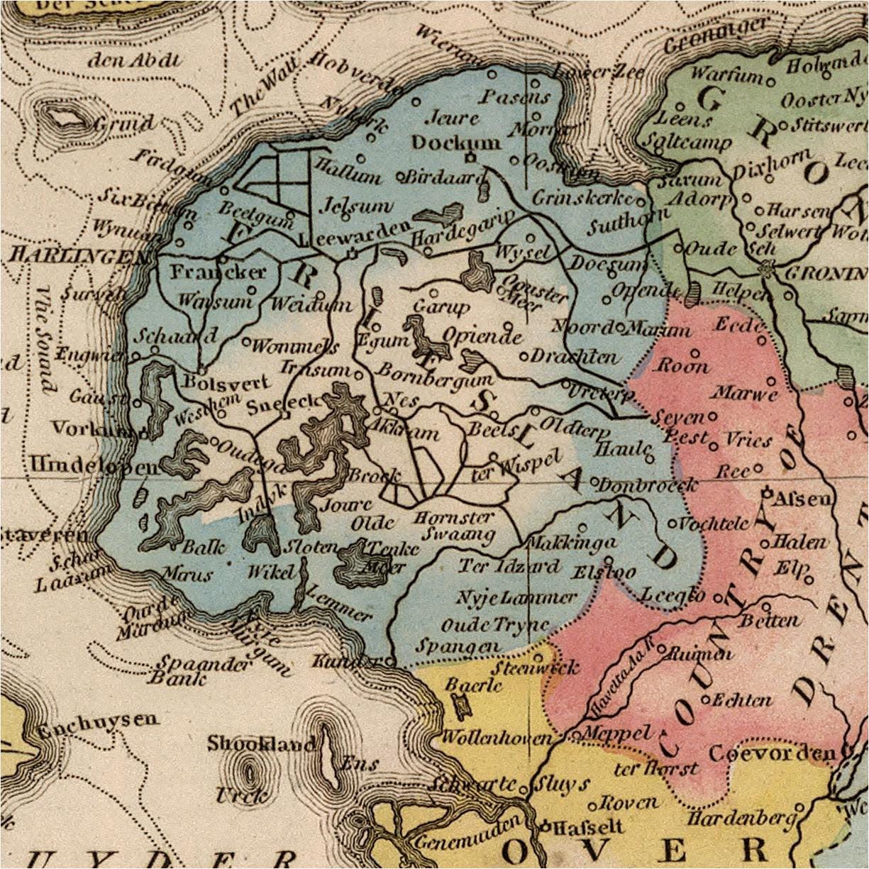 アンティークオランダ地図 | ヴィンテージオランダ地図 | 歴史地図