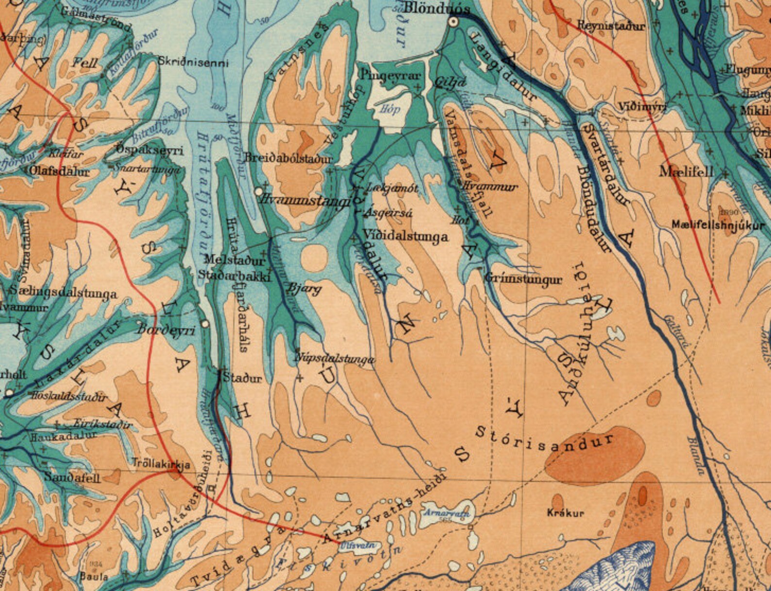 Alte Karte von Island Island Karte Fine print Islandia - Etsy