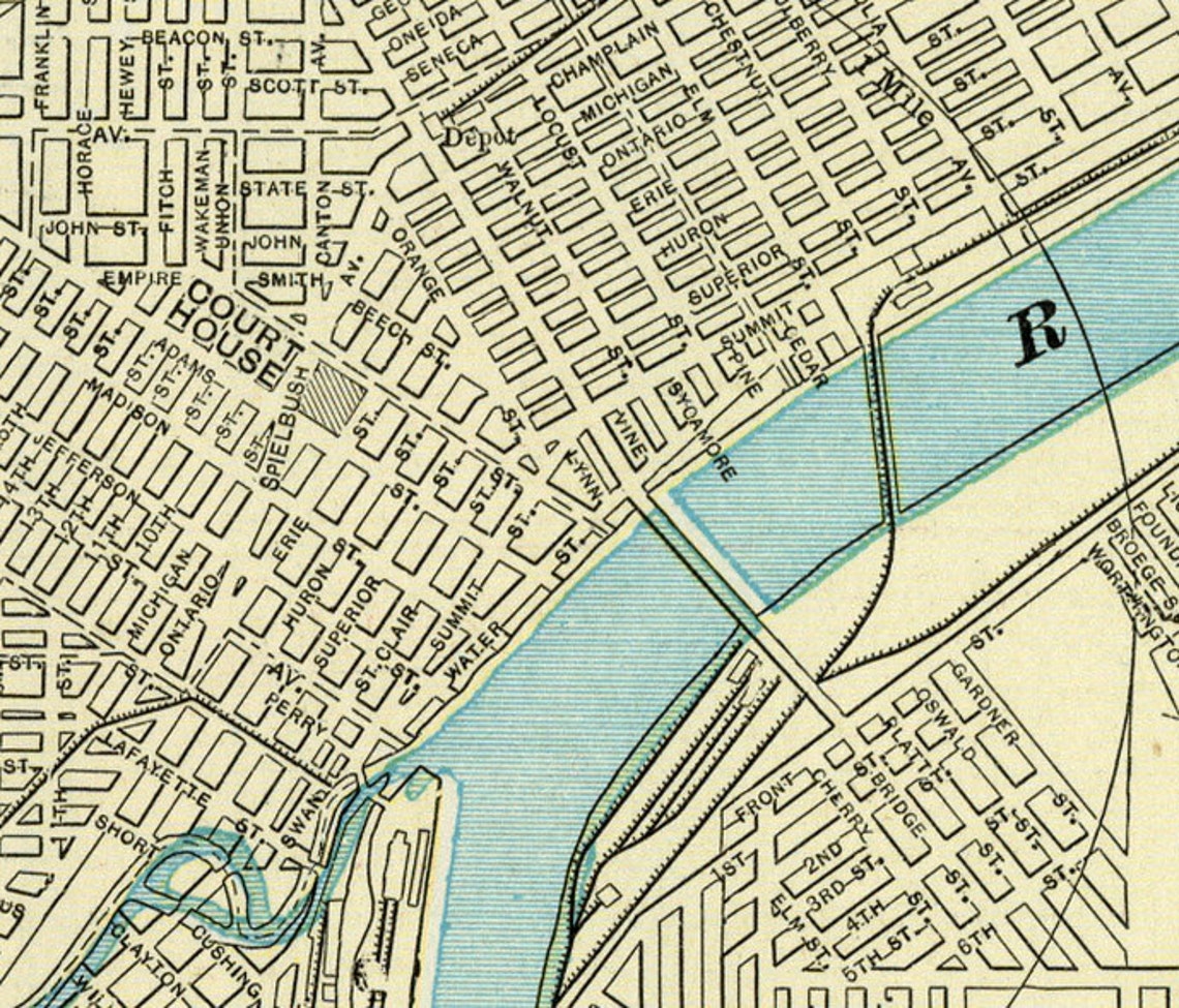 Toledo Map Archival Reproduction Old Map of Toledo ohio Etsy