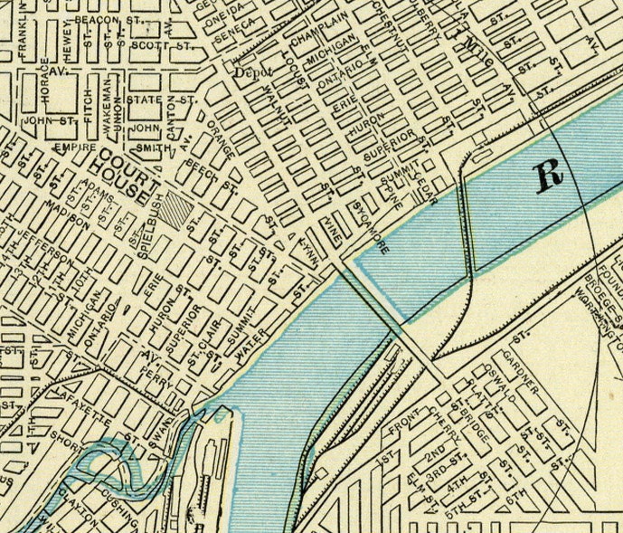 Toledo map archival reproduction - Old map of Toledo (Ohio) - City map ...