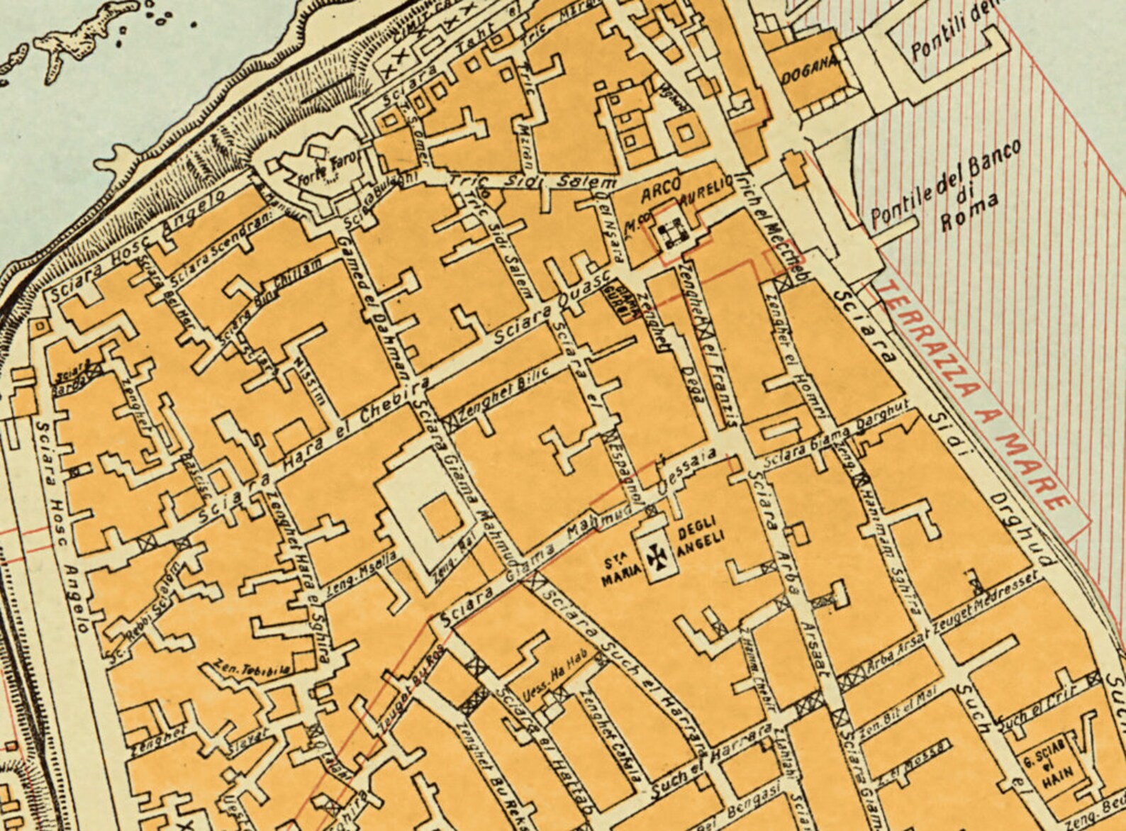 Tripoli Map Vintage City Plan of Tripoli Historical Map Etsy