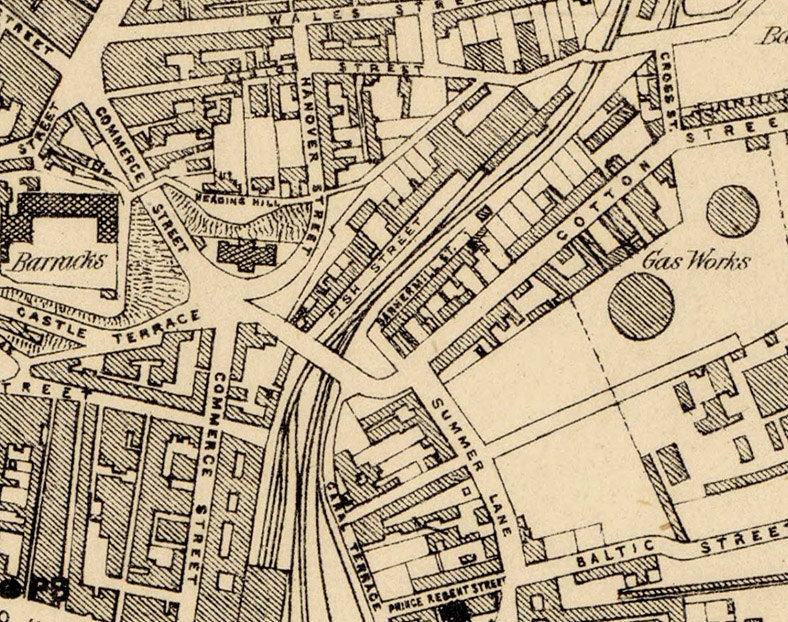 Aberdeen map Vintage map restored Old map of Aberdeen fine