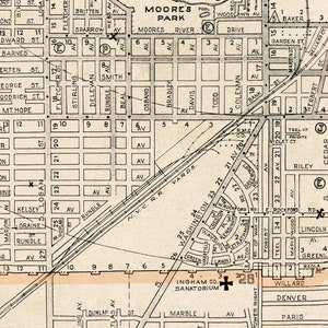 Lansing and East Lansing Old Map - Large City Plan Restored ...