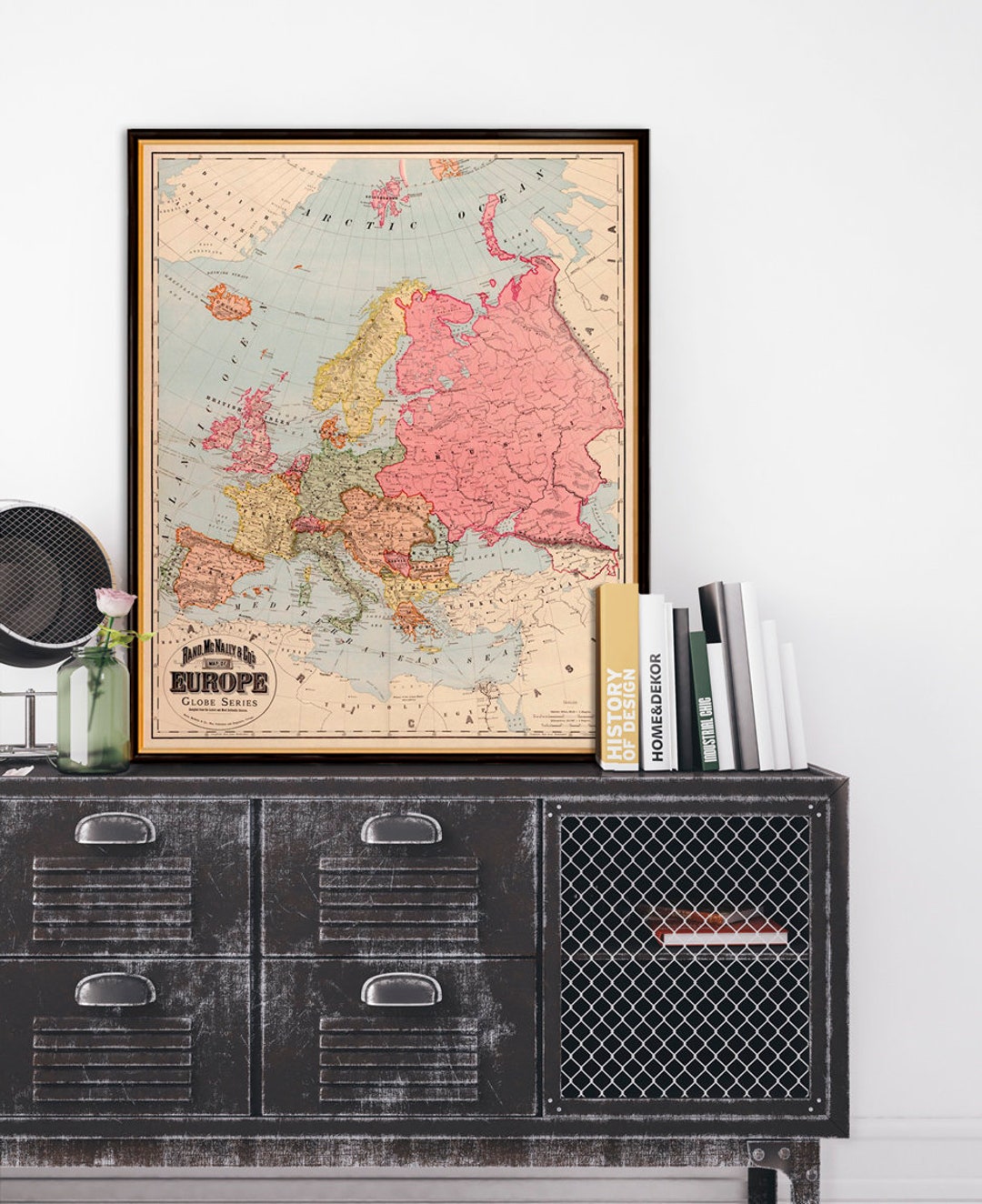 Europe Map - Old Map of Europe - Giclee Fine Art - Large Map - Wall Map ...