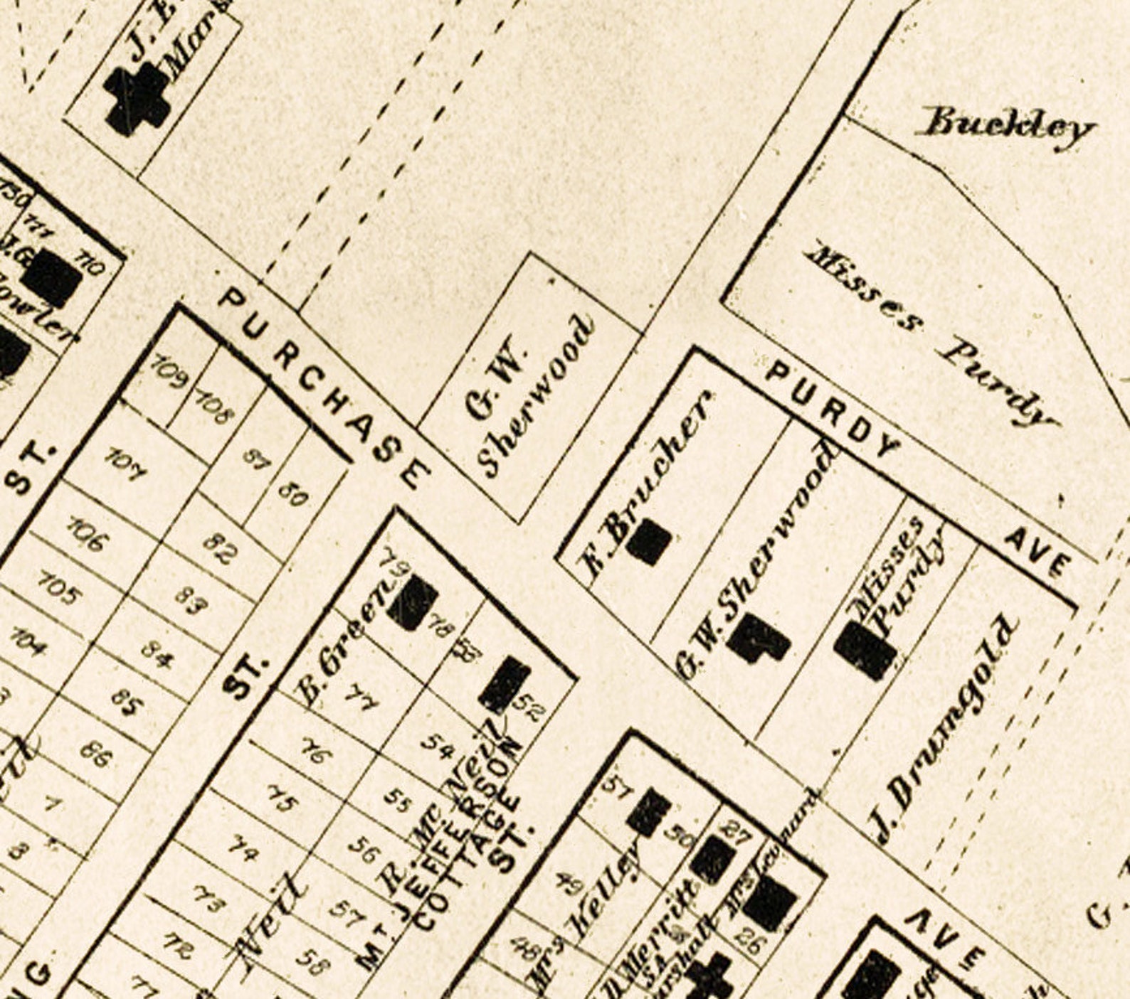 Port Chester Map Antique Port Chester Map state of NY Etsy