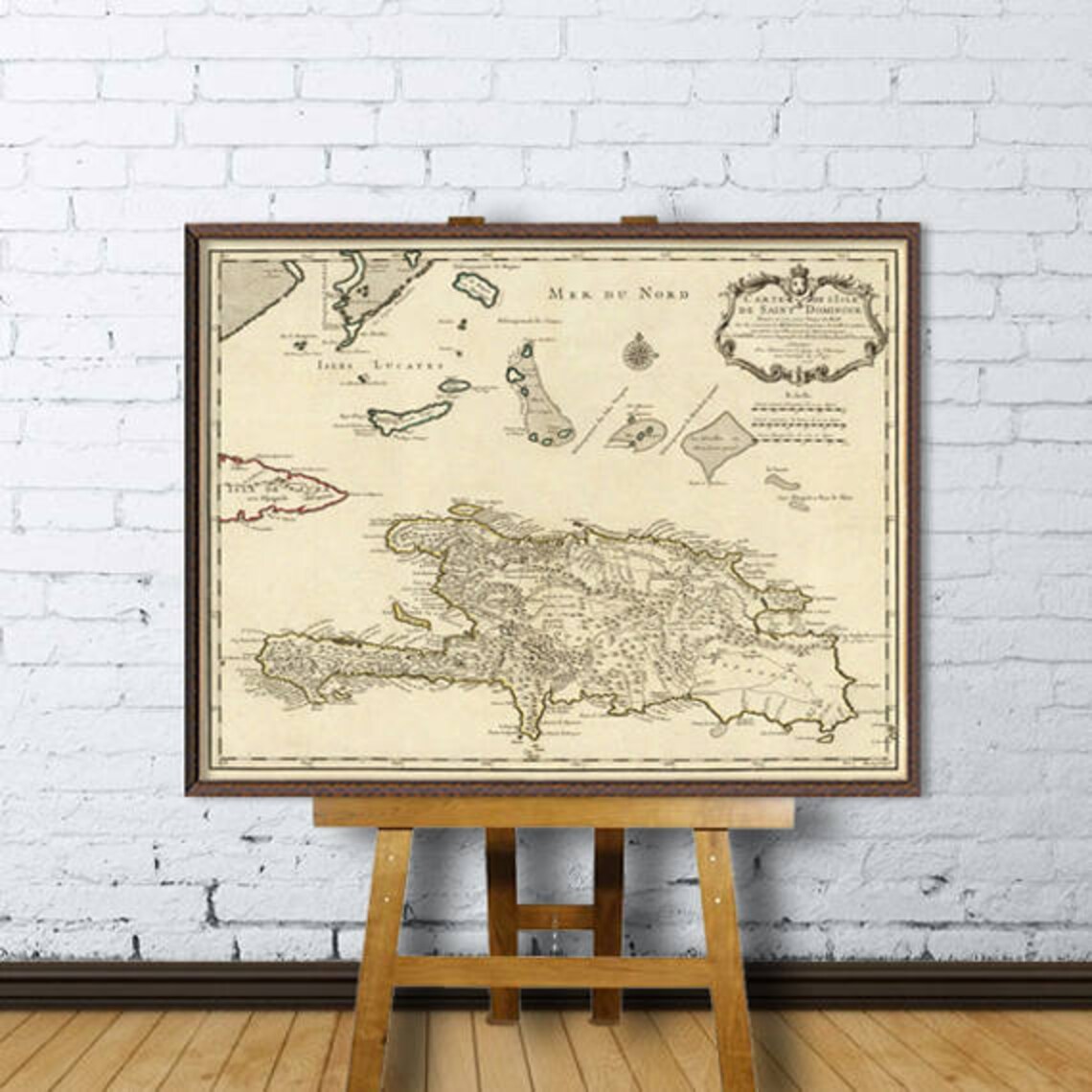 Map of Dominican Republic Fine Print Restored Map Archival - Etsy