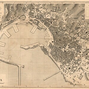 Old Map of Genoa- Historical Map Print on Paper or Canvas - Etsy