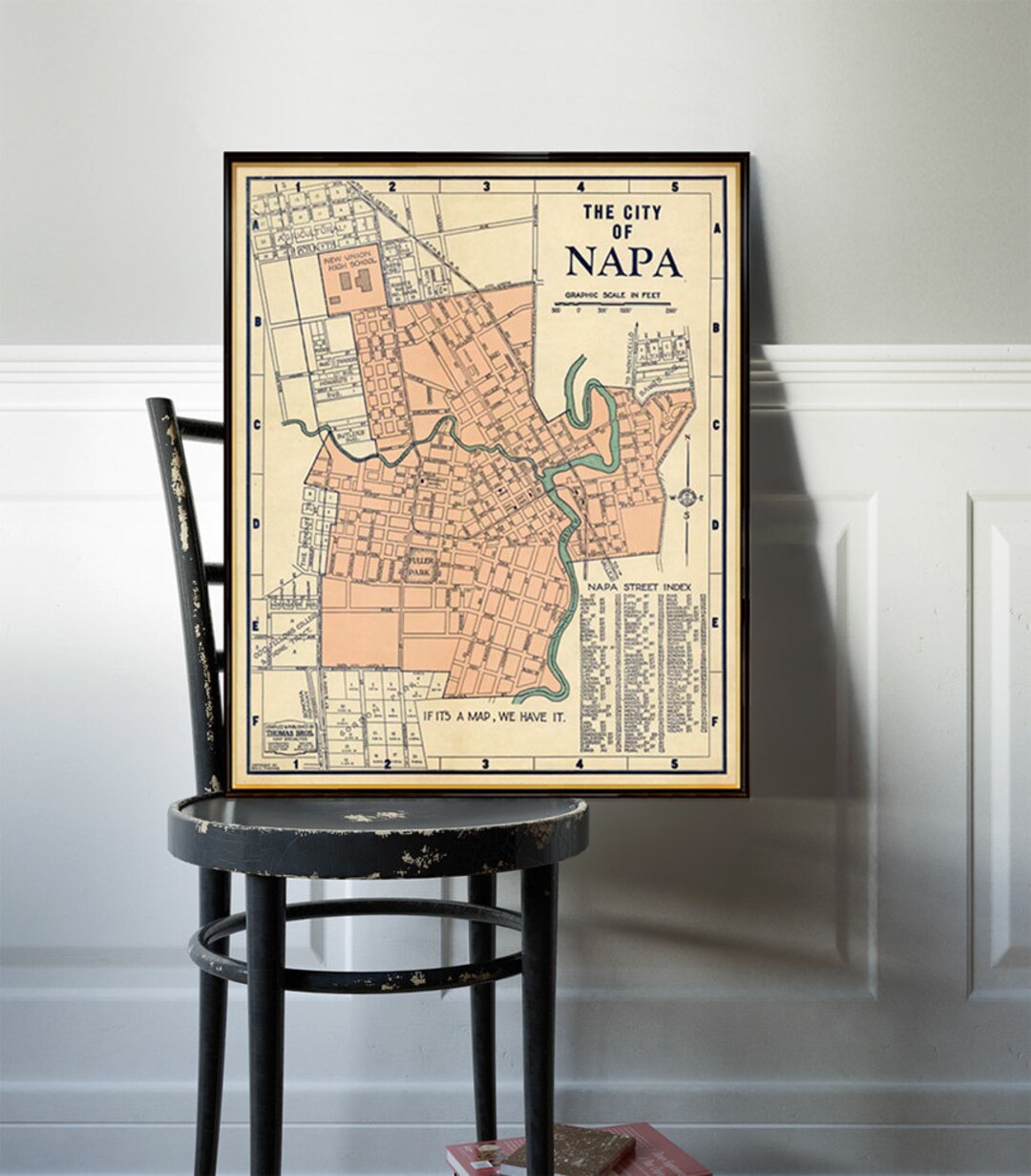 Napa Map - Old Map of Napa (california), Fine Print on Paper or Canvas - Etsy