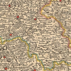 Carte ancienne de la Bohême - Grande carte du royaume de Bohême image 7