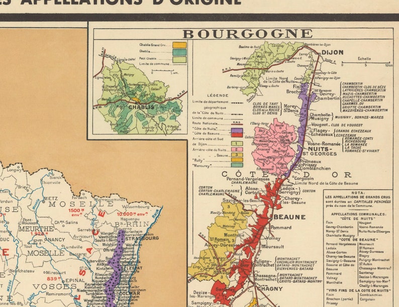 Wine map of France Old map of France showing the wine regions, France map fine art print, house gift idea image 4