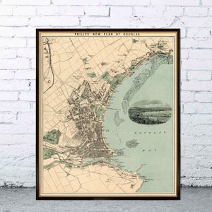 Carte de Douglas - Ancienne carte de Douglas - belle reproduction d'archives