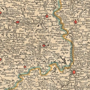 Carte ancienne de la Bohême - Grande carte du royaume de Bohême image 5
