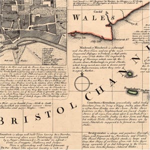 Map of Somerset County - Alte Landkarte von Somerset, Feindruck auf Papier oder Leinwand Bild 4