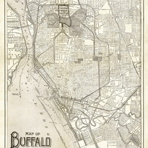 Old map of Buffalo  City of Buffalo map reproduction  Two image 4