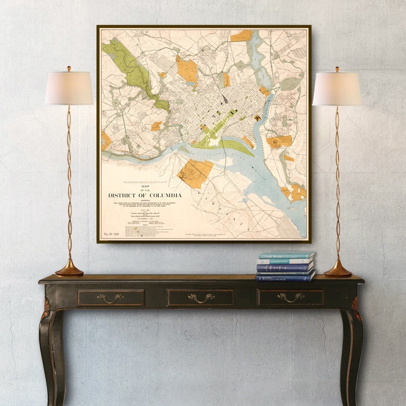 Washington Map - Dc Map Large Wall Of District Columbia