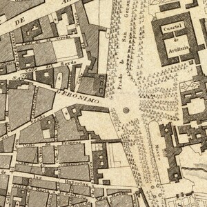 Historical Map of Madrid - Old Map Print on Paper or Canvas - Etsy