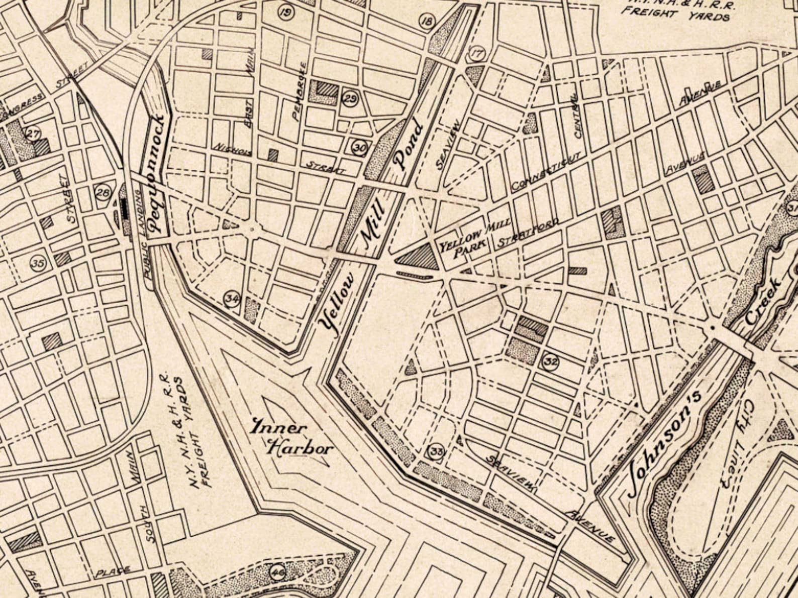Bridgeport Map Old Map of Bridgeport Beautifully Restored Etsy