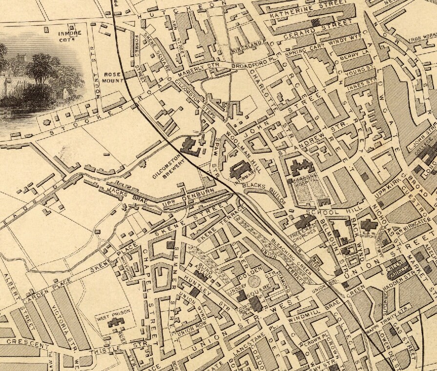 Aberdeen map Historical map of Aberdeen, fine print on paper or canvas