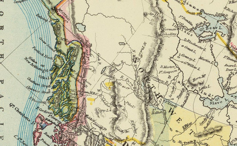 Canada Map Old Map of Canada Print Archival Reproduction - Etsy