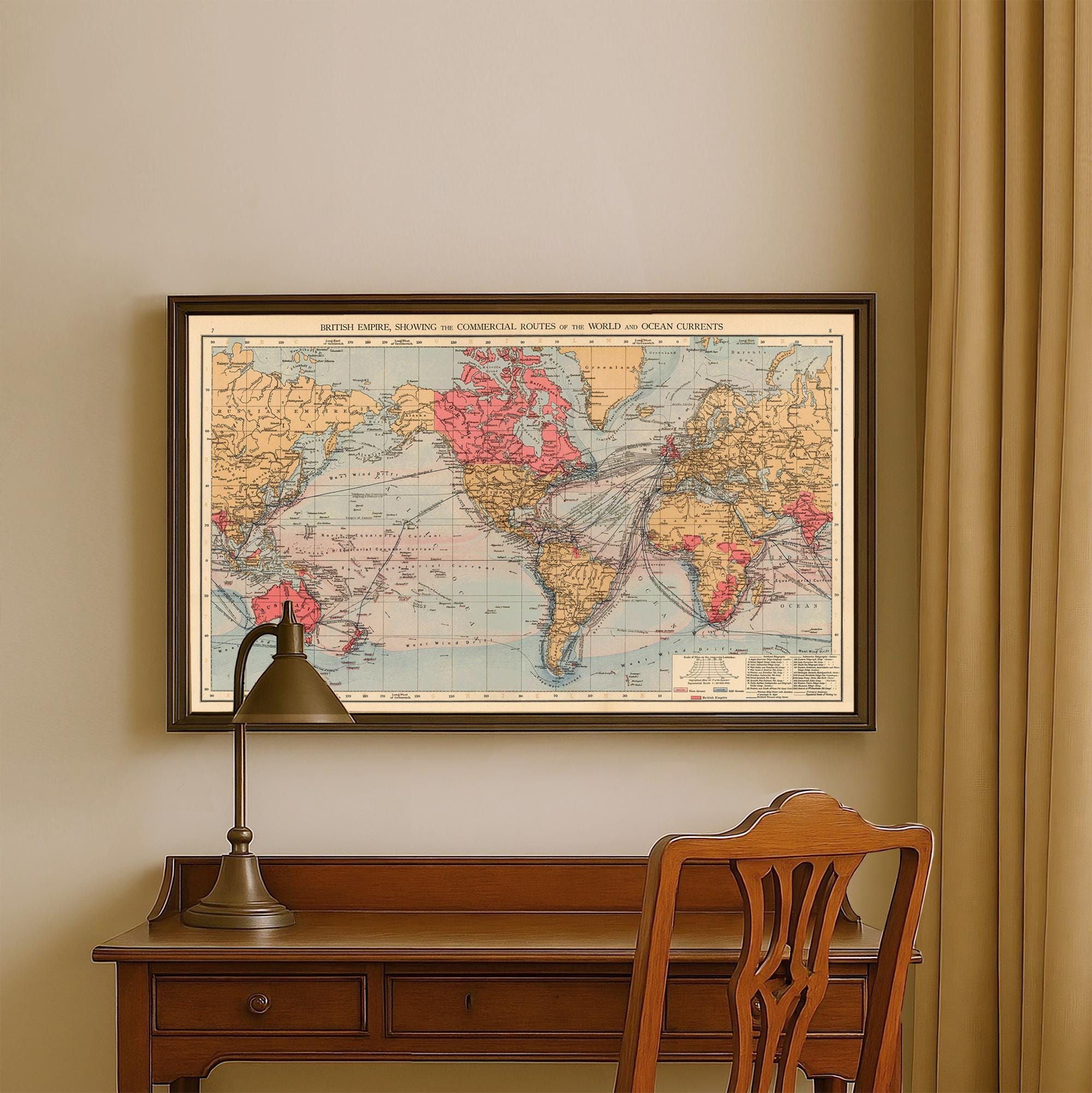 World map 1800 - Etsy 日本