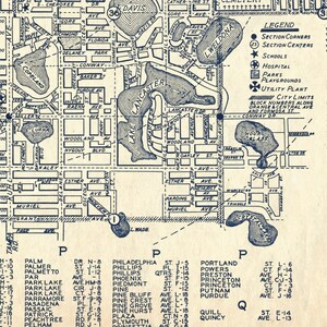 Orlando Map, Vintage Map of Greater Orlando, Minimalist Style Decor ...