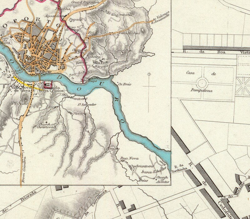 Porto Karte Alte Karte von Porto Druck Stadtplan Druck - Etsy