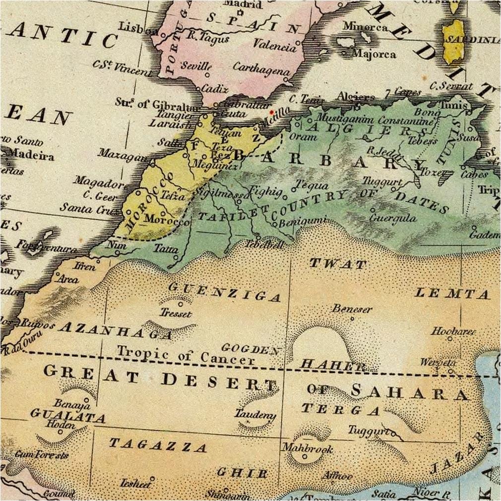 アフリカの古地図 | ヴィンテージ装飾地図 | 19世紀アフリカ地図