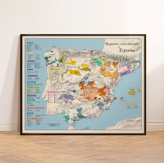 Wine regions of Spain, map of Spain vineyards, wine-growing areas in Spain, your guide for Spanish wines