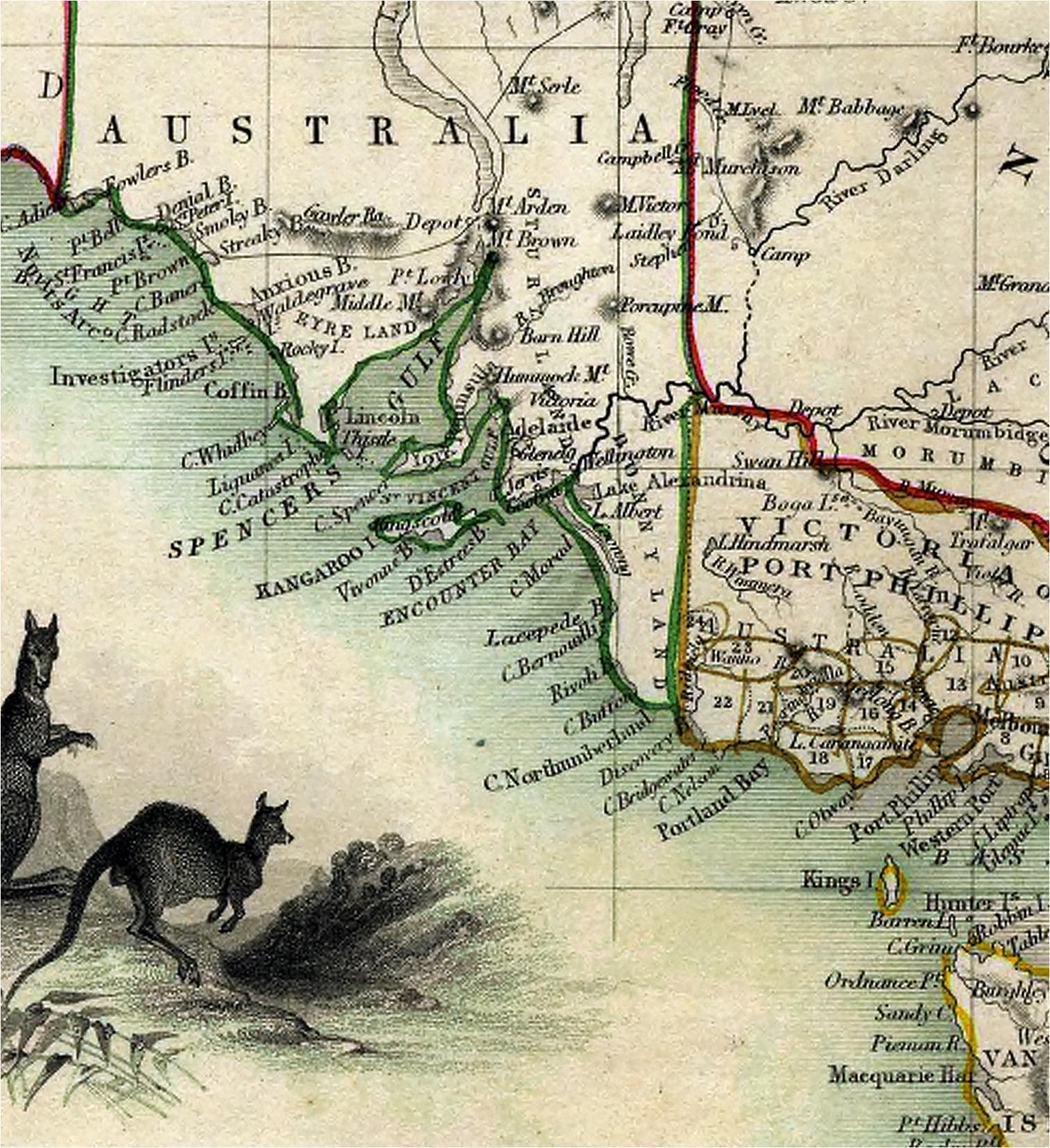 オーストラリアのアンティーク地図 | 19世紀ジョン・タリス社植民地