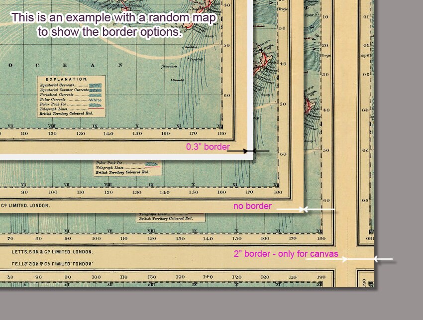 Vladivostok Map - Vitage Map Print - Владивосток старая