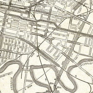 Old map of Buffalo  City of Buffalo map reproduction  Two image 6