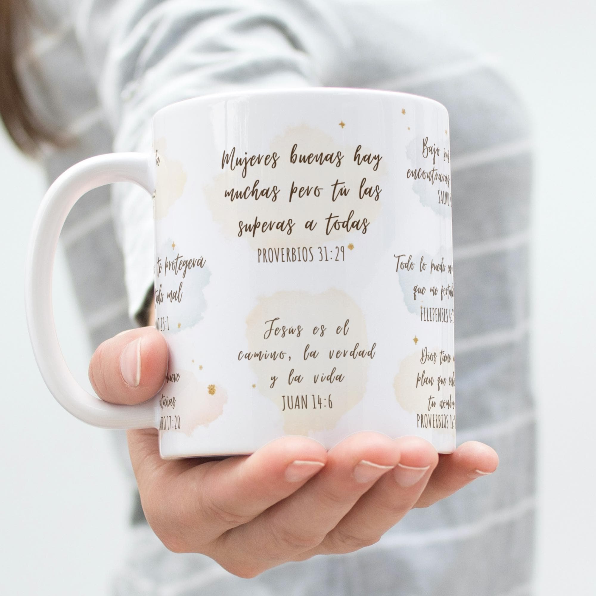 🙏 Taza Cristiana Salmo 91 – Regalo Religioso De Fe En Jesús – 11 Oz, Apta Para Microondas
