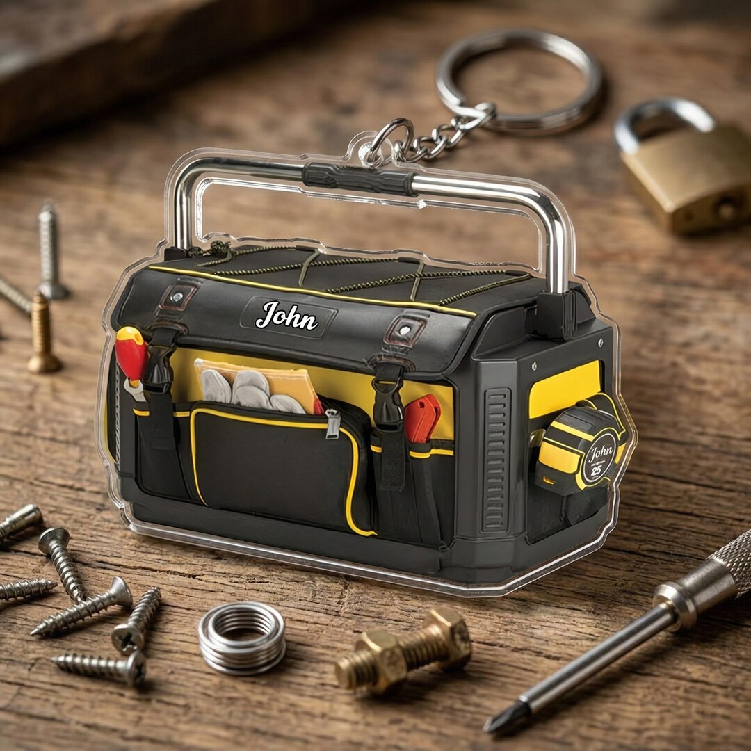 Personalized Tool Bag Keychain Custom Name, Handyman Electrician ...