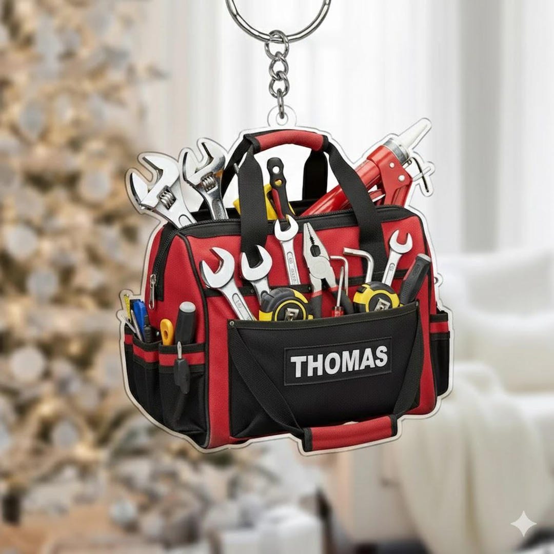 Personalized Tool Bag Keychain, Custom Mechanic Handyman Gift ...