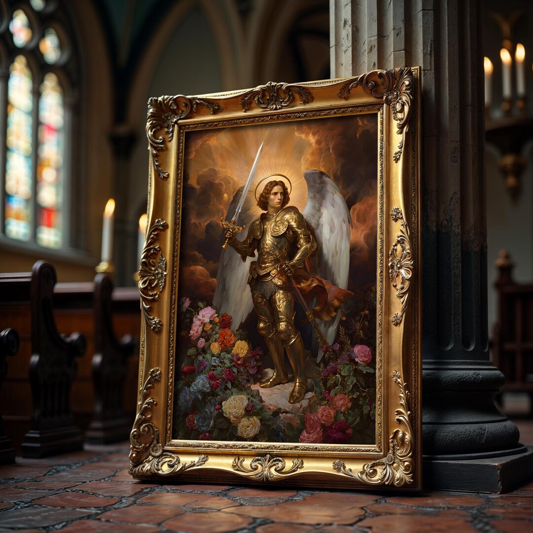 Saint Michael the Archangel Art Print: Sacred Illustration - Etsy Canada