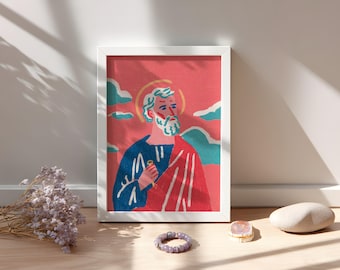 Święty Piotr – wydruk artystyczny: Ilustracja Apostoła
