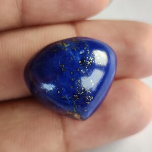 19X22X11MM, Äkta Lapis Lazuli Guld Cabochon Blå Ädelsten, 36.15 Karat