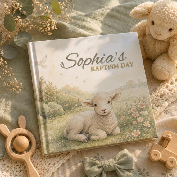 Personalized Baptism Storybook: Custom Name Christian Keepsake for Child