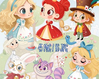 Alice i Underlandet Akvarell PNG Clipart - Wonderland PNG Clipart, Alice i Underlandet-samling