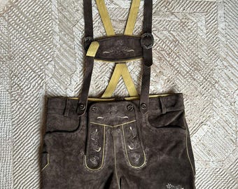 Handmade New Authentic Bavarian Lederhosen | German Leather Trachten Shorts Oktoberfest Costume