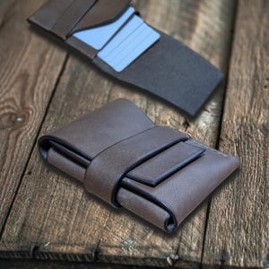 Tarjetero fino de piel italiana / Hecho a mano en Japón / Capacidad para 10 tarjetas / Piel Tempesti Toscana / 8 colores disponibles