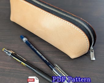 Leather Pen Case PDF Pattern with Video Tutorial | Hand-Stitched Pen Holder Design | Instant Download