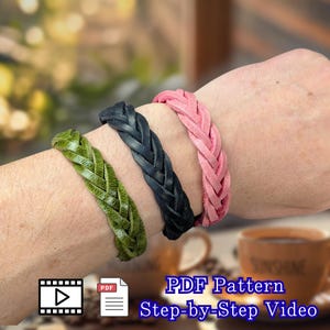 Mystery Braid Leather Bracelet Pattern with Video Tutorial | PDF Download | Beginner Friendly Braided Bracelet