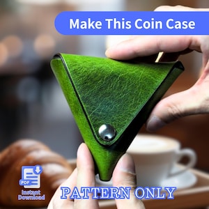 Patrón PDF de monedero triangular | Tamaño escalable | Apto para principiantes | Patrón de marroquinería