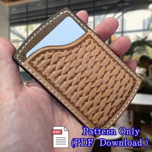 Leather Card Case Pattern (PDF Download) | Easy Beginner Project & Stamping Practice