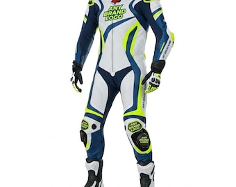 Custom Motorbike Suit Mens: Bikers Customized Cowhide Leather 1 Piece Motorcycle Racing Suit Men's