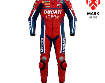 Motorbike Suit Ducati Suit Custom Biker Leather Suit Street Track Race Motorcycle Racing Suit Men's