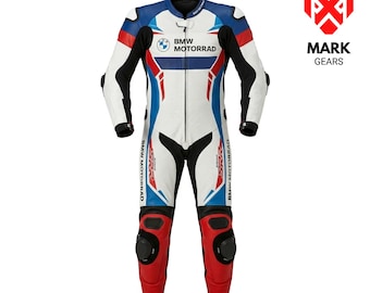 Motorbike Suit Men's: BMW Motorcycle Custom Biker Men Leather Racing Suit