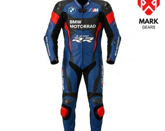 BMW Motorbike Men Suit: Custom Biker Motorcycle Cowhide Leather Racing Suit Men's