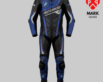 BMW Men's Motorbike Suit: Custom Motorcycle Biker Cowhide Leather Racing Suit Men